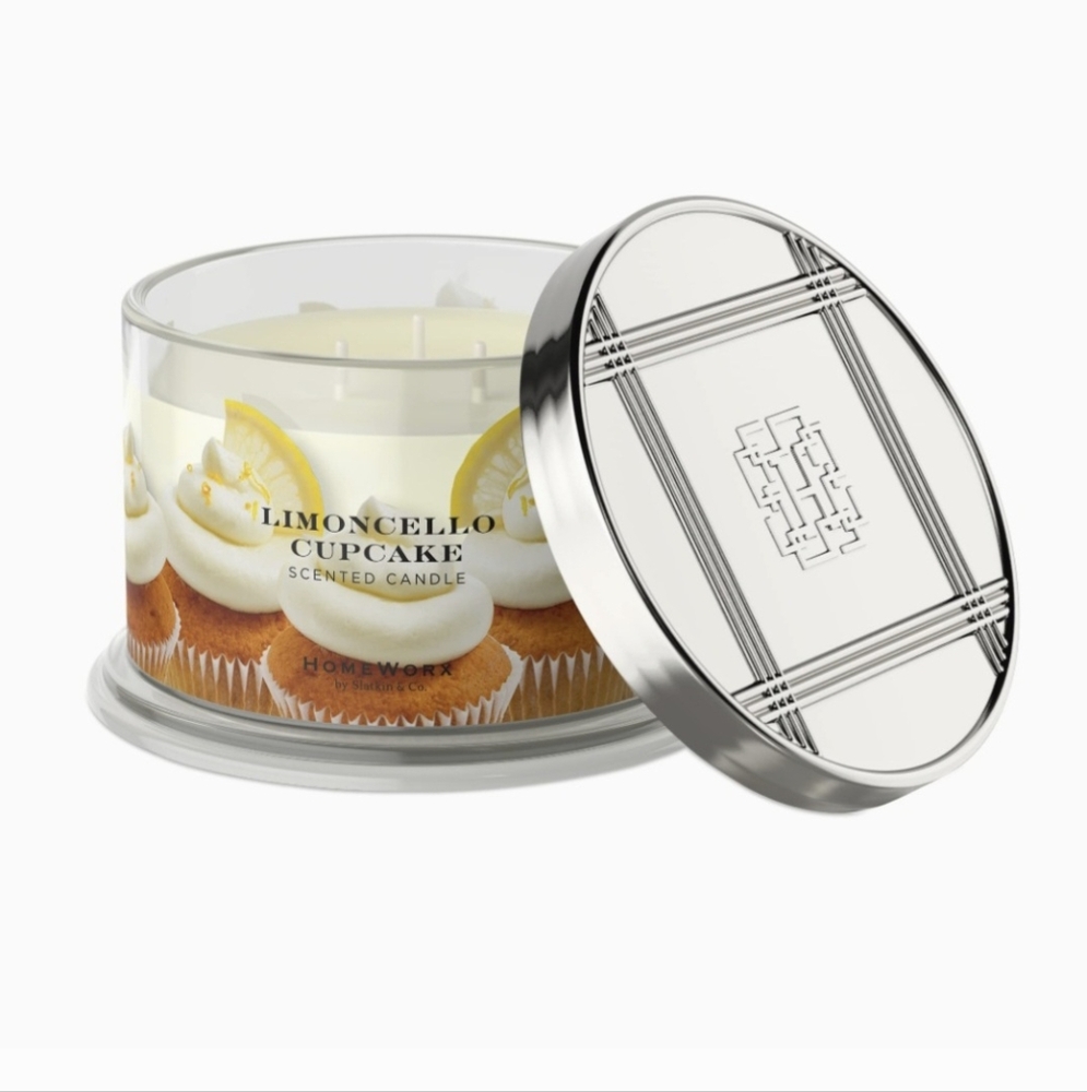 Limoncello Cupcake Homeworx by Slatkin 4-wick 18 oz scented candle NIB